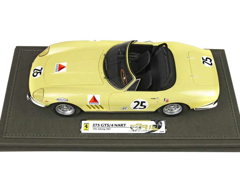 Ferrari 275 GTS/4 #25 The North American Racing Team NART Sebring 12H 1967 DISPLAY CASE Limited Edition 200 pieces Worldwide 1/18 Model Car BBR 1847