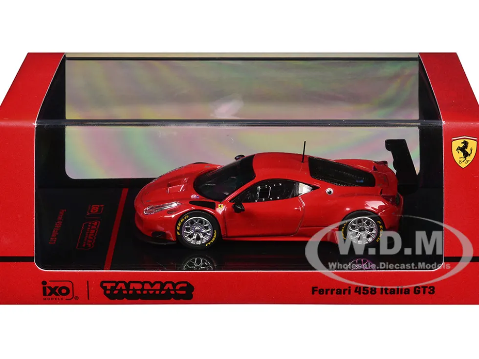 Ferrari 458 Italia GT3 Red "Road64" Series 1/64 Diecast Model Car by Tarmac Works
