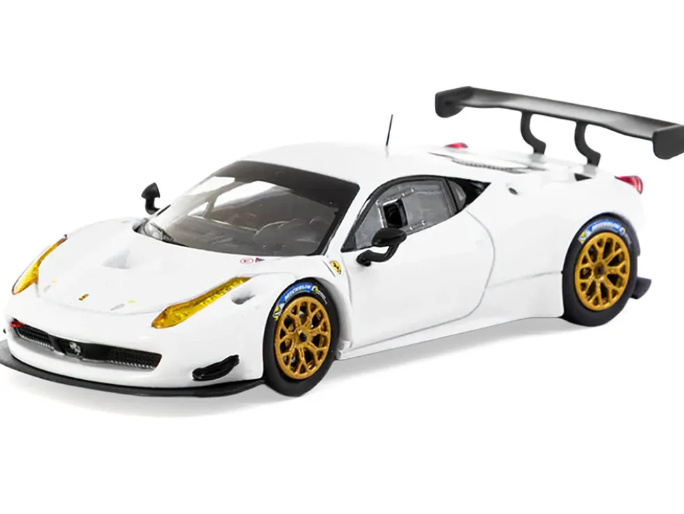 Ferrari 458 Italia GT3 White with Gold Wheels "Road64" Series 1/64 Diecast Model Car by Tarmac Works
