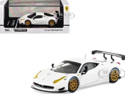 Ferrari 458 Italia GT3 White with Gold Wheels