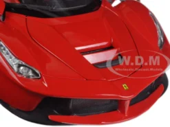 Ferrari LaFerrari F70 Red with Black Wheels 1/18 Diecast Model Car Bburago 16001