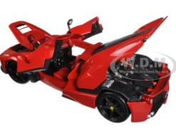 Ferrari LaFerrari F70 Red with Black Wheels 1/18 Diecast Model Car Bburago 16001