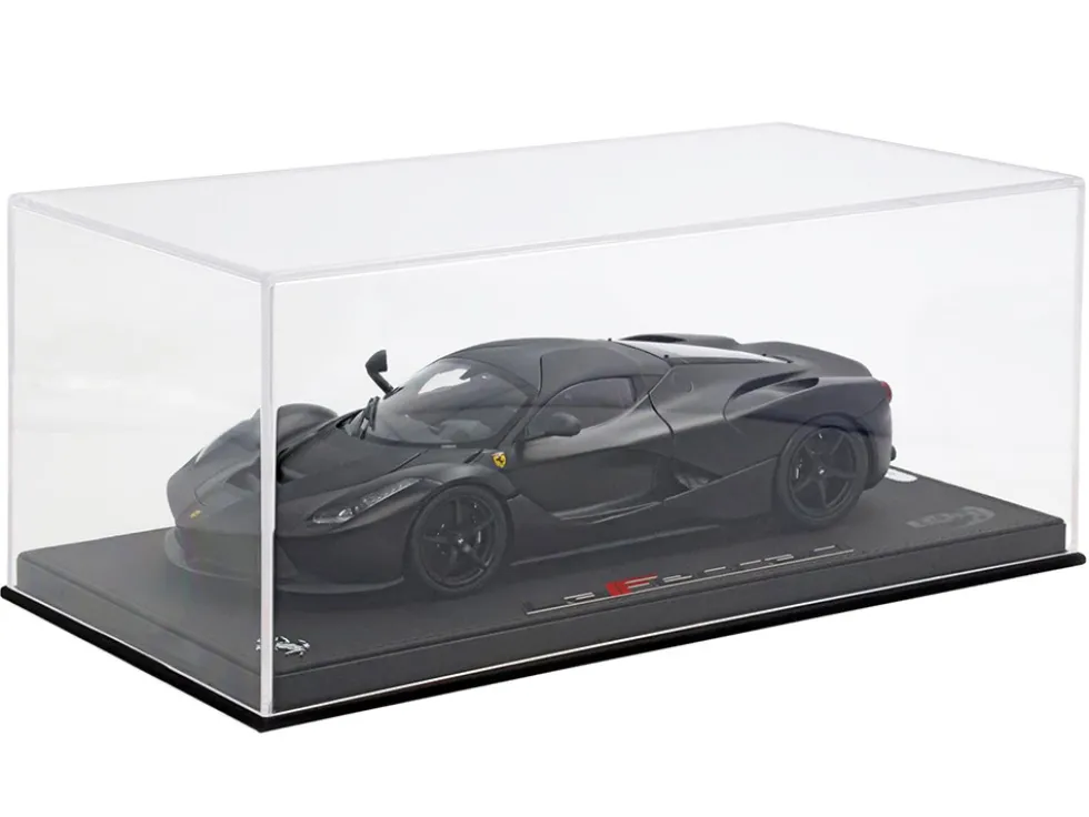 Ferrari LaFerrari Matt Black With Display Case Limited Edition to 78 pieces Worldwide 1/18 Diecast Model Car by BBR