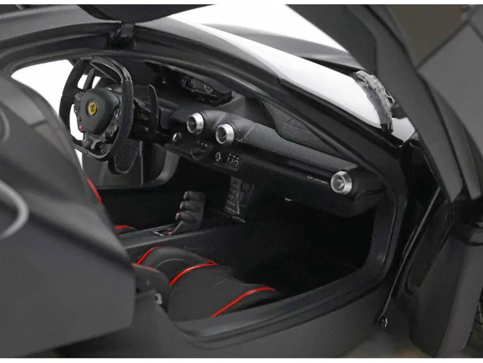 Ferrari LaFerrari Matt Black With Display Case Limited Edition to 78 pieces Worldwide 1/18 Diecast Model Car by BBR