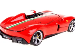 Ferrari Monza SP1 Red with Italian Flag Stripes Signature Series 1/18 Diecast Model Car Bburago 16909