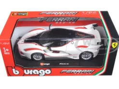 Ferrari Racing FXX-K #75 White 1/24 Diecast Model Car Bburago 26301