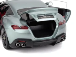 2019 Ferrari Roma Gray Metallic with Pink Interior 1/18 Diecast Model Car by Polistil