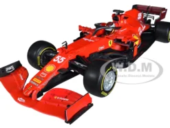 Ferrari SF21 #55 Carlos Sainz Formula One F1 Car Ferrari Racing Series 1/18 Diecast Model Car Bburago 16809SA