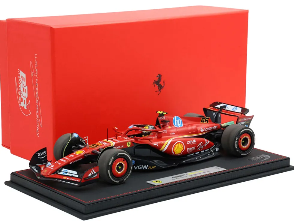 Ferrari SF-24 #55 Carlos Sainz Jr. Formula One F1 "Italian GP" (2024) Limited Edition to 34 pieces Worldwide 1/18 Diecast Model Car by BBR