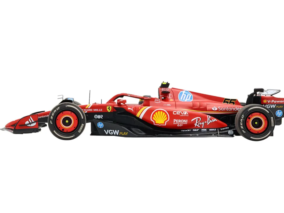 Ferrari SF-24 #55 Carlos Sainz Jr. Formula One F1 "Italian GP" (2024) Limited Edition to 34 pieces Worldwide 1/18 Diecast Model Car by BBR