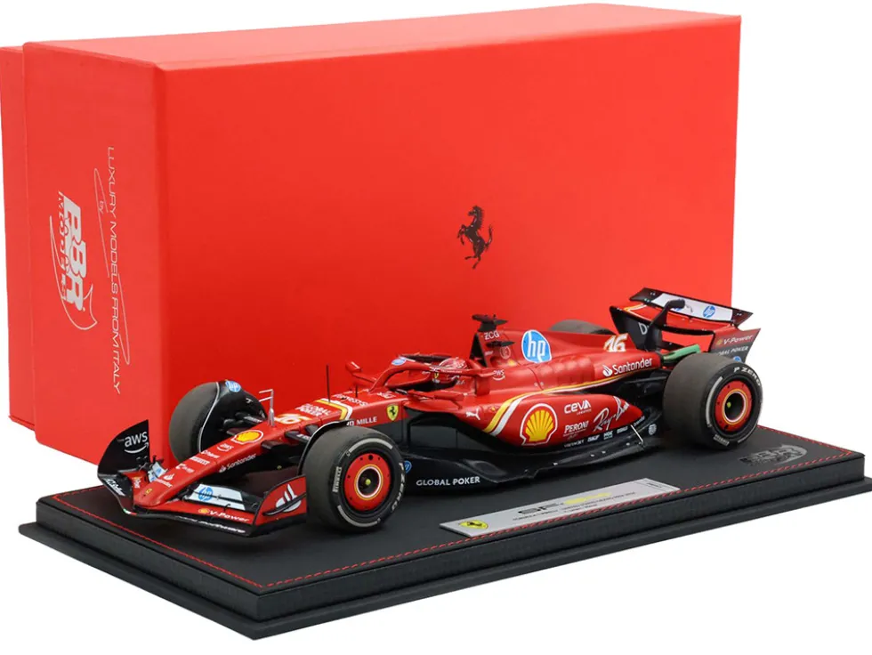 Ferrari SF-24 #16 Charles Leclerc Winner Formula One F1 "United States GP" (2024) Limited Edition to 100 pieces Worldwide 1/18 Diecast Model Car by BBR