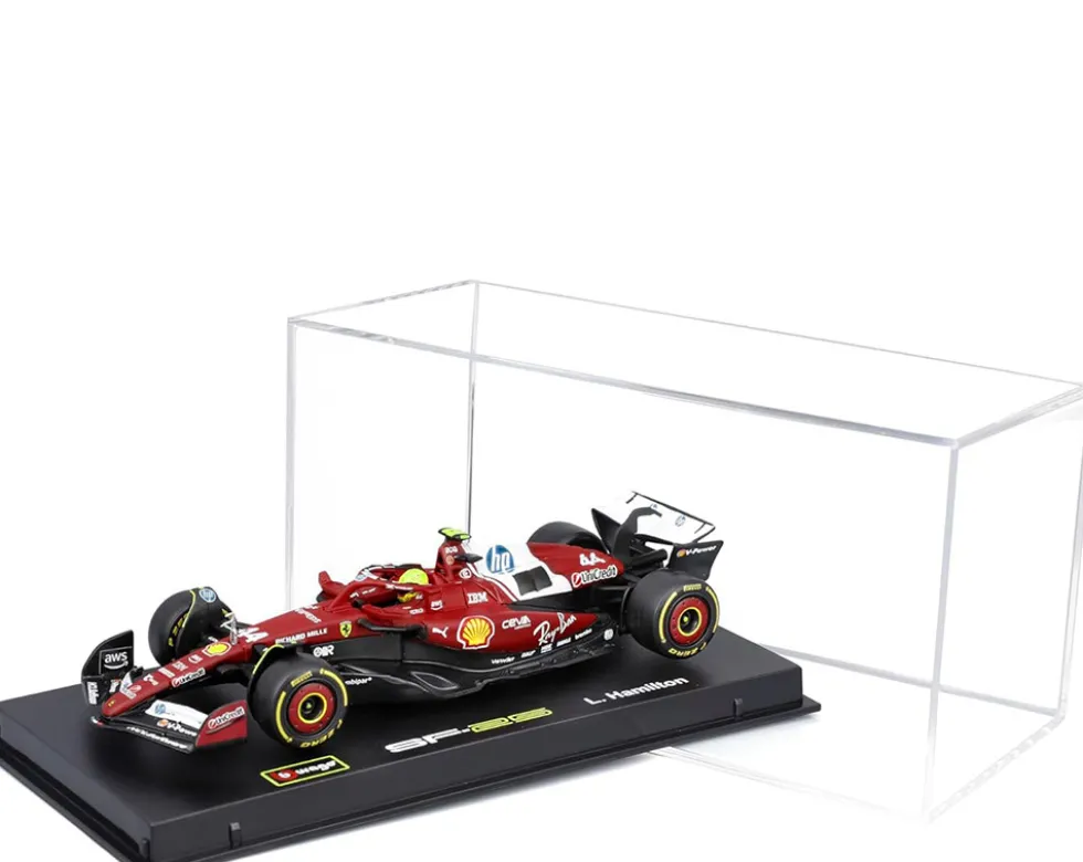 Ferrari SF-25 #44 Lewis Hamilton Formula One F1 "World Championship" (2025) with Display Case 1/43 Diecast Model Car by Bburago