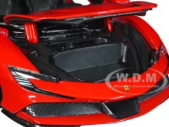 Ferrari SF90 Stradale Red Black Top Race + Play Series 1/18 Diecast Model Car Bburago 16015
