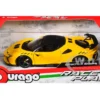 Ferrari SF90 XX Stradale Yellow with Black Top "Race and Play" Series 1/24 Diecast Model Car by Bburago