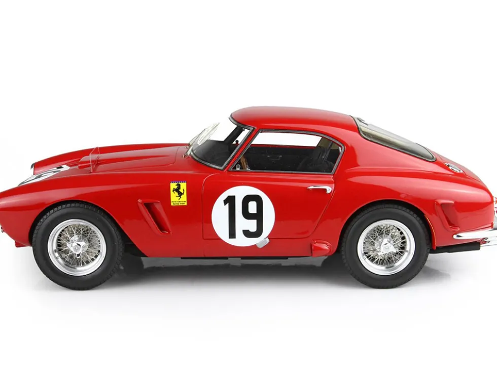 Ferrari 250 SWB #19 Ed Hugus - Augie Pabst "North American Racing Team" "24 Hours of Le Mans" (1960) with DISPLAY CASE Limited Edition to 200 pieces Worldwide 1/18 Model Car by BBR