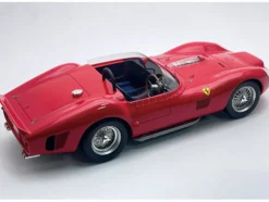 Ferrari 330 TRI-LM (No Roll-Bar - Lower Windshield) "Press Version 1962" Rosso Corsa Red "Mythos Series" with Display Case Limited Edition to 50 pieces Worldwide 1/18 Model Car by Tecnomodel