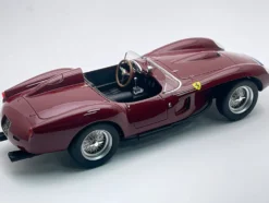 1958 Ferrari 250 TR Pontoon-Fender "Street Version" Rosso Mugello Red with Blue Nose Stripe "Mythos Series" with Display Case Limited Edition to 35 pieces Worldwide 1/18 Model Car by Tecnomodel