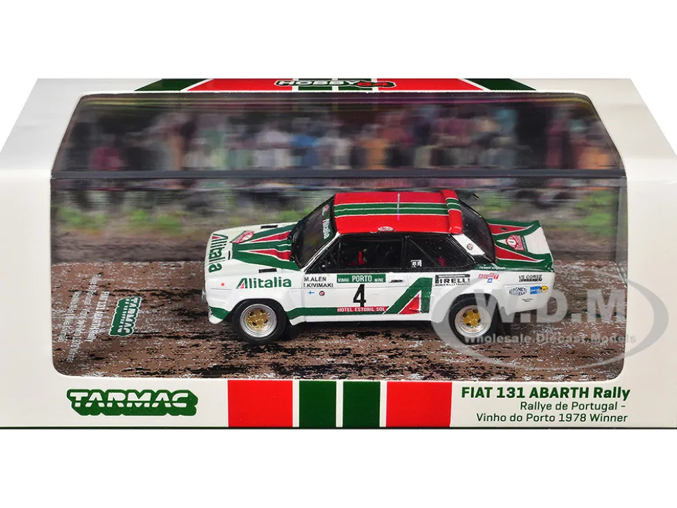 FIAT 131 ABARTH Rally #4 Markku Alen - Ilkka Kivimaki Winner "Rallye de Portugal - Vinho do Porto" (1978) "Hobby64" Series 1/64 Diecast Model Car by Tarmac Works