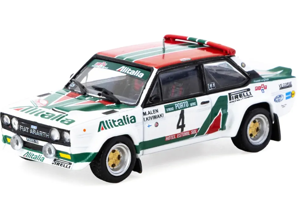 FIAT 131 ABARTH Rally #4 Markku Alen - Ilkka Kivimaki Winner "Rallye de Portugal - Vinho do Porto" (1978) "Hobby64" Series 1/64 Diecast Model Car by Tarmac Works