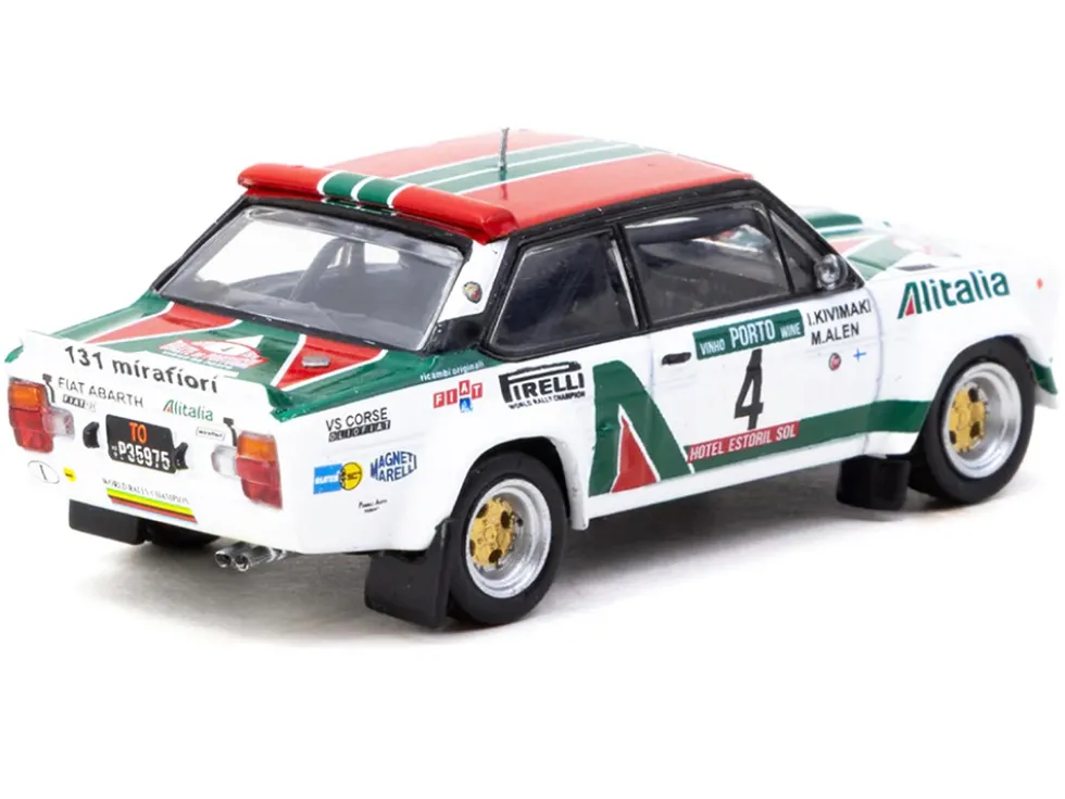 FIAT 131 ABARTH Rally #4 Markku Alen - Ilkka Kivimaki Winner "Rallye de Portugal - Vinho do Porto" (1978) "Hobby64" Series 1/64 Diecast Model Car by Tarmac Works