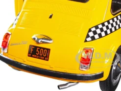 1965 Fiat 500 L NYC Taxi New York City Yellow 1/18 Diecast Model Car Solido S1801407