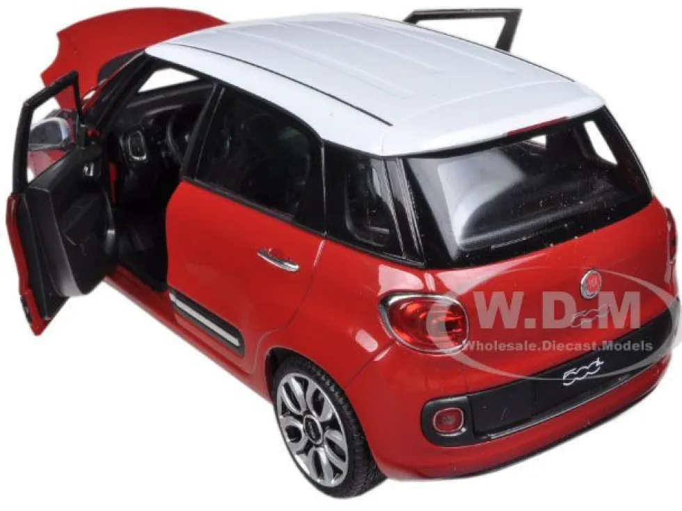 2013 Fiat 500L Red 1/24 Diecast Car Model Welly 24038