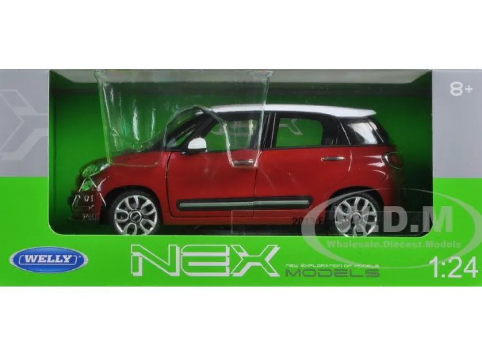 2013 Fiat 500L Red 1/24 Diecast Car Model Welly 24038