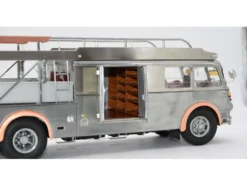 Fiat 642 RN2 Bartoletti Car Transporter Raw Metal Clear Finish Limited Edition to 500 pieces Worldwide 1/18 Diecast Model Car by CMC
