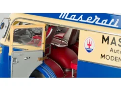 Fiat 642 RN2 Bartoletti Car Transporter "Maserati Racing" Blue and Cream 1/18 Diecast Model Car by CMC