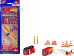 Fire Brigade 11 piece Set Diecast Models by Siku
