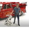 Firefighters Fire Dog Training Figures Trainer Dog 1/24 Scale Models American Diorama 76420