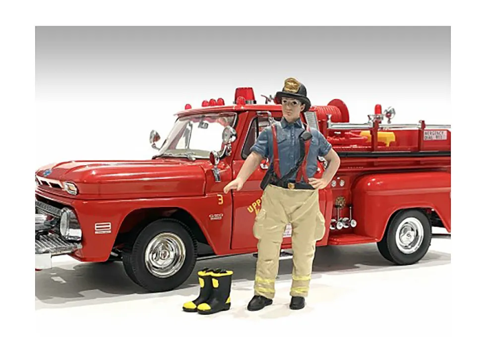 Firefighters Getting Ready Figure Boots Accessory 1/18 Scale Models American Diorama 76319