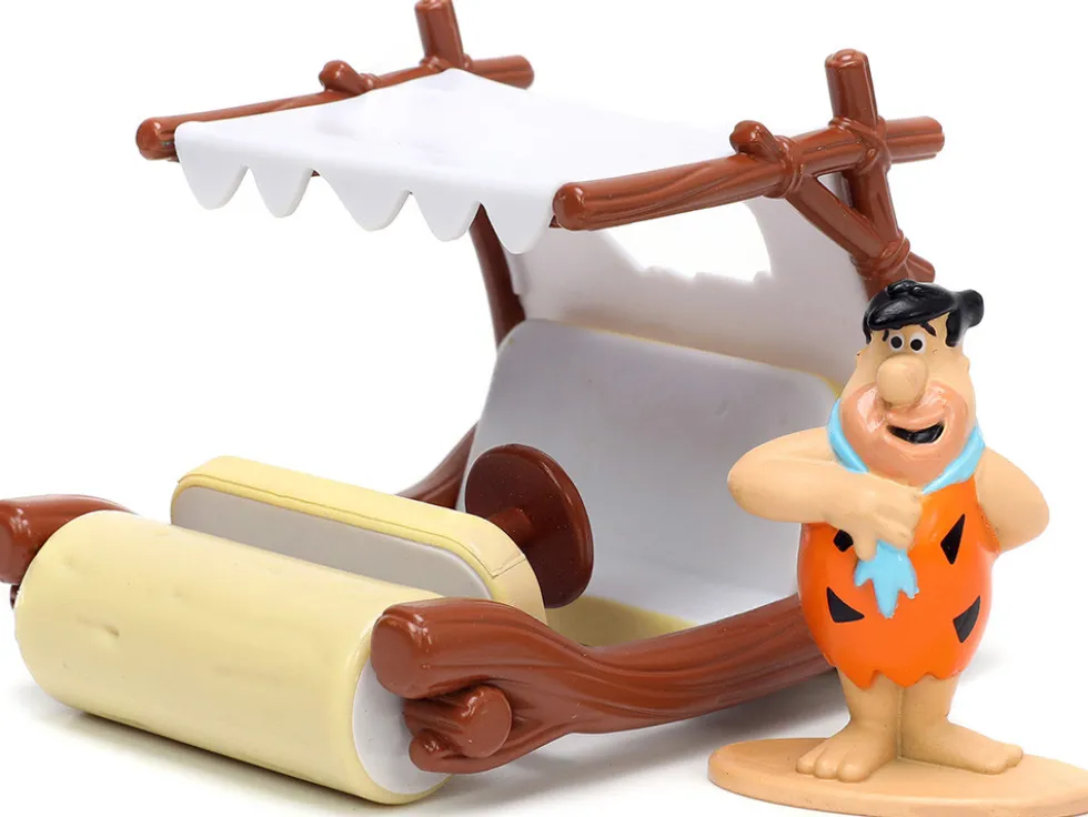 Flintmobile Fred Flintstone Diecast Figurine The Flintstones Hollywood Rides Series 1/32 Diecast Model Car Jada 33382