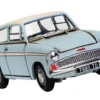 Flying Ford Anglia RHD (Right Hand Drive) Light Blue with White Top (Weathered) with Harry and Ron Figures "Harry Potter" Movie Series Diecast Model Car by Corgi