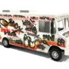 Food Truck "The Graffiti Truck" White with Graphics 1/64 Diecast Model by American Diorama