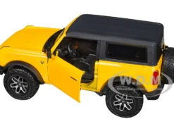 2021 Ford Bronco Badlands Yellow with Black Top "Special Edition" 1/24 Diecast Model Car by Maisto