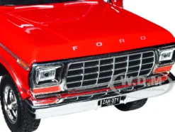 1978 Ford Bronco Fire Department Unmarked Red Law Enforcement and Public Service Series 1/24 Diecast Model Car Motormax 76983r