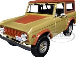1970 Ford Bronco Gold Metallic with Brown Hood and Top 