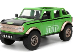2021 Ford Bronco Green with Black Stripes and Green M&M's Diecast Figure