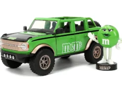 2021 Ford Bronco Green with Black Stripes and Green M&M's Diecast Figure