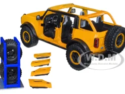 2021 Ford Bronco Orange Metallic Extra Wheels Just Trucks Series 1/24 Diecast Model Car Jada 34025