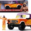1973 Ford Bronco Pickup Truck Macho Man Randy Savage Diecast Figurine WWE 1/24 Diecast Model Car Jada 32046