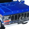 1978 Ford Bronco Ranger XLT Open Top Spare Tire Blue Metallic Silver Timeless Legends Series 1/24 Diecast Model Car Motormax 79372