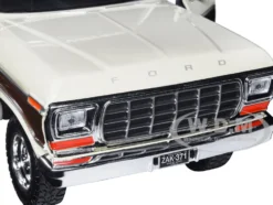 1978 Ford Bronco Ranger XLT Spare Tire Cream Brown Black Camper Shell Timeless Legends Series 1/24 Diecast Model Car Motormax 79371