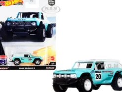 Ford Bronco R #20 Turquoise White Top American Scene Car Culture Series Diecast Model Car Hot Wheels HCK05