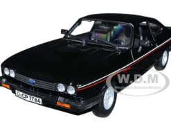 1982 Ford Capri Black Stripes 1/24 Diecast Model Car Bburago 21093