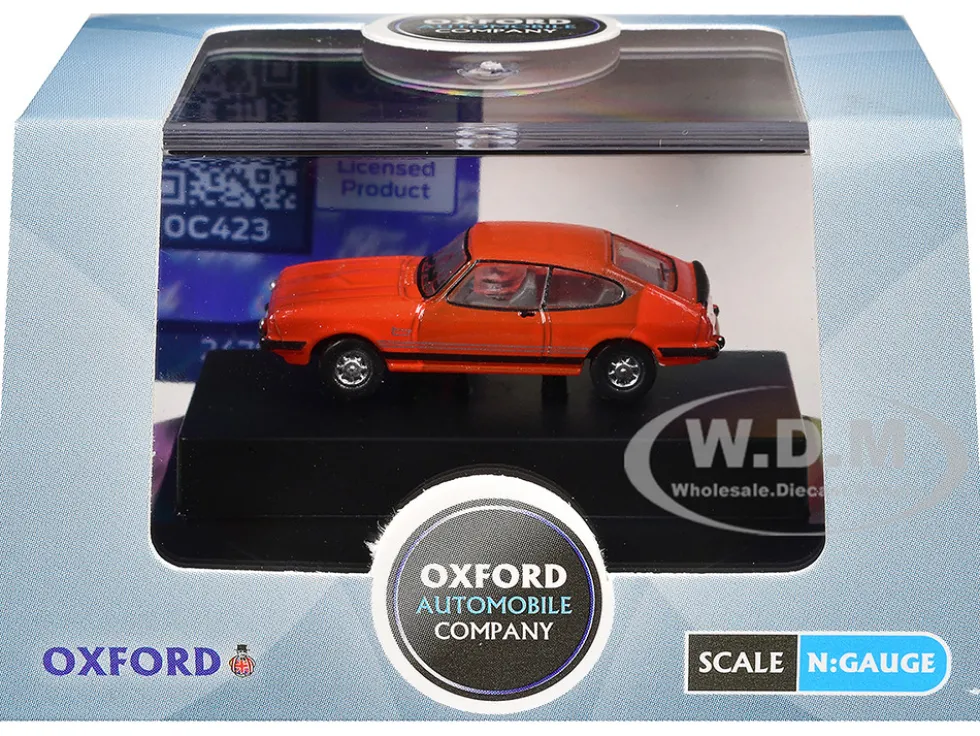 Ford Capri Mk3 RHD (Right Hand Drive) Sebring Red 1/148 (N) Scale Diecast Model Car by Oxford Diecast