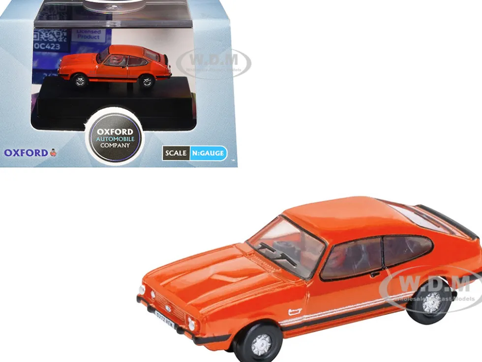 Ford Capri Mk3 RHD (Right Hand Drive) Sebring Red 1/148 (N) Scale Diecast Model Car by Oxford Diecast