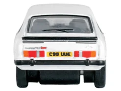 Ford Capri Mk3 RHD (Right Hand Drive) Diamond White with Black Stripes 1/148 (N) Scale Diecast Model Car by Oxford Diecast