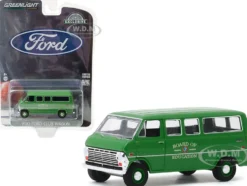 1970 Ford Club Wagon Van Green Board of Education Hobby Exclusive 1/64 Diecast Model Greenlight 30170